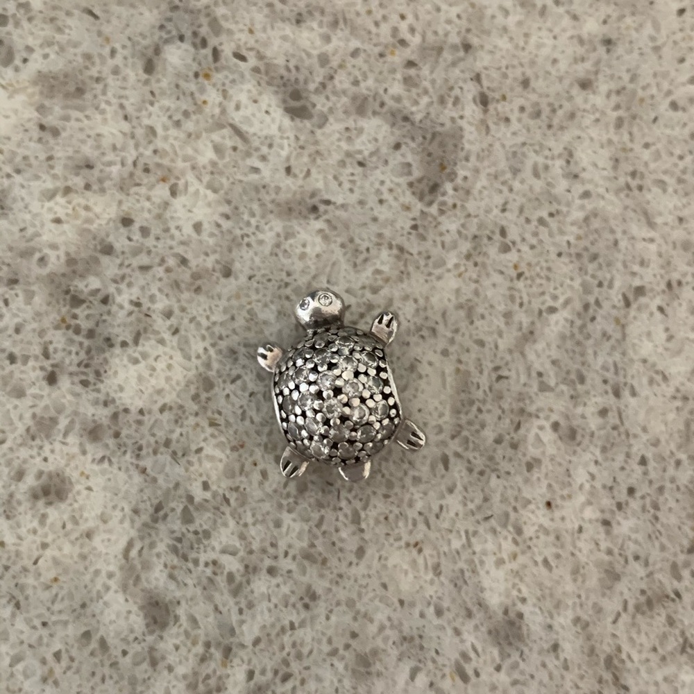 Pandora turtle crystal charm